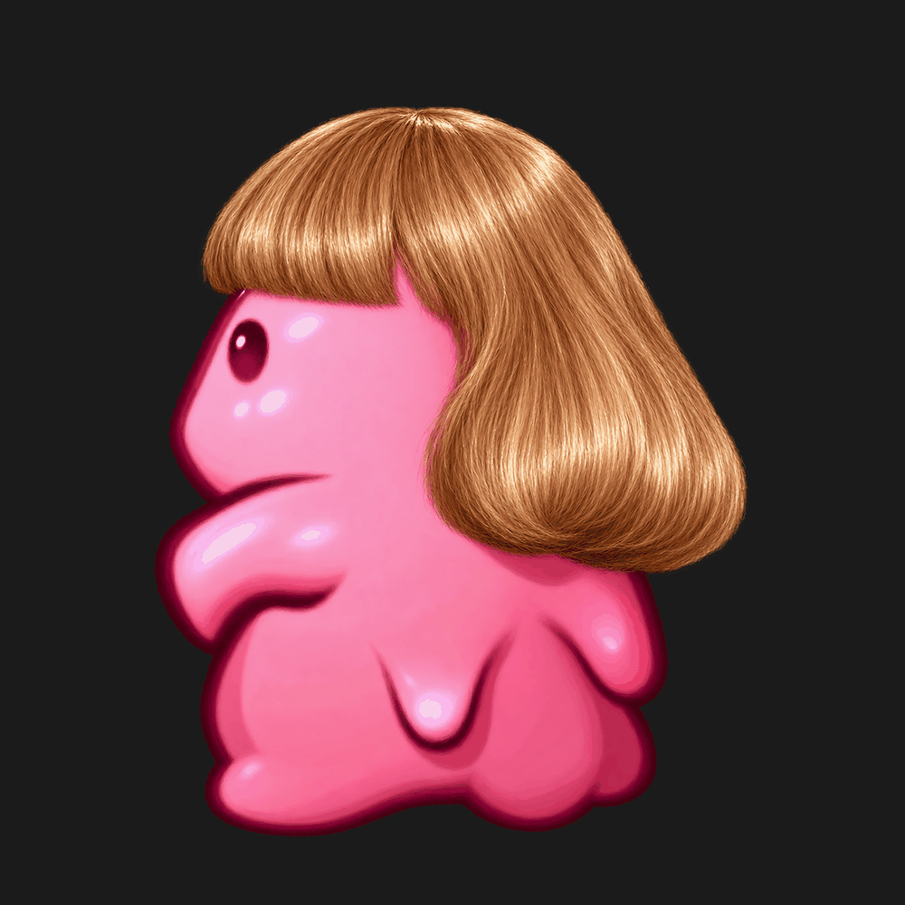 GOONJEAN mascot, a pink blob character with pure Phil Jean vibes